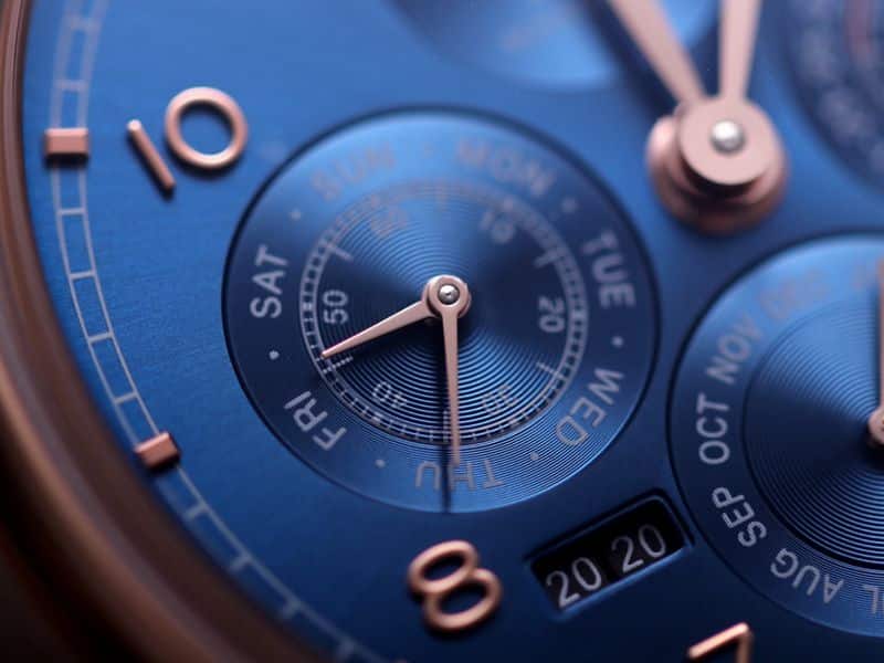 IWC watch Portuguese series true perpetual calendar complication watch detail shots