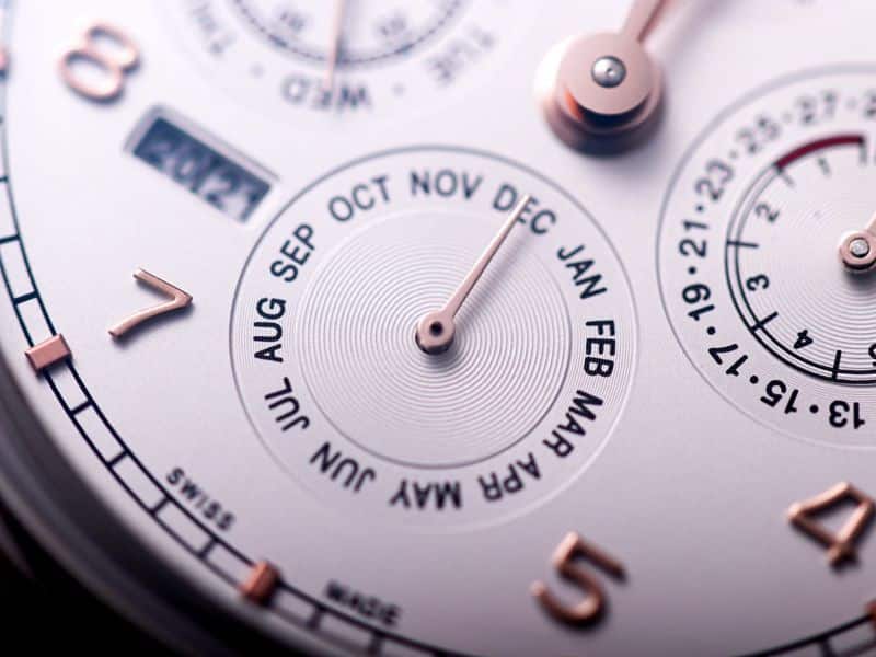 IWC watch Portuguese series true perpetual calendar complication watch detail shots