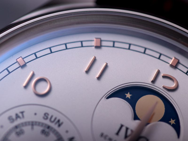 IWC watch Portuguese series true perpetual calendar complication watch detail shots
