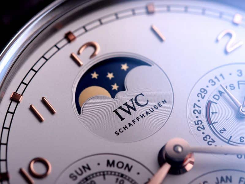 IWC watch Portuguese series true perpetual calendar complication watch detail shots