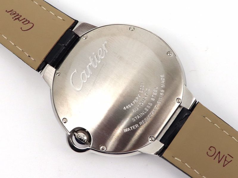 Cartier Watch, Cartier Blue Balloon Square Diamond Full Diamond Watch Caseback Image