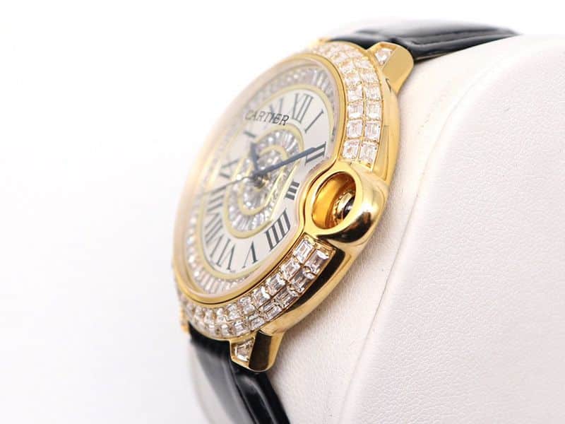 Cartier Watch Cartier Blue Balloon Square Diamond Full Star Watch Side View