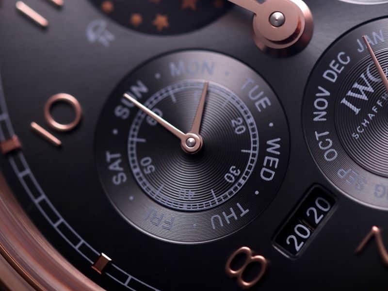 IWC high-quality watch Portuguese series true perpetual calendar complex function watch detail shots