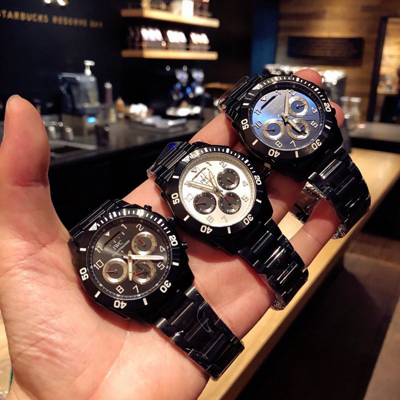 IWC watch IWC kinetic energy reserve display sun, moon and stars Air Force One special forces watch front view