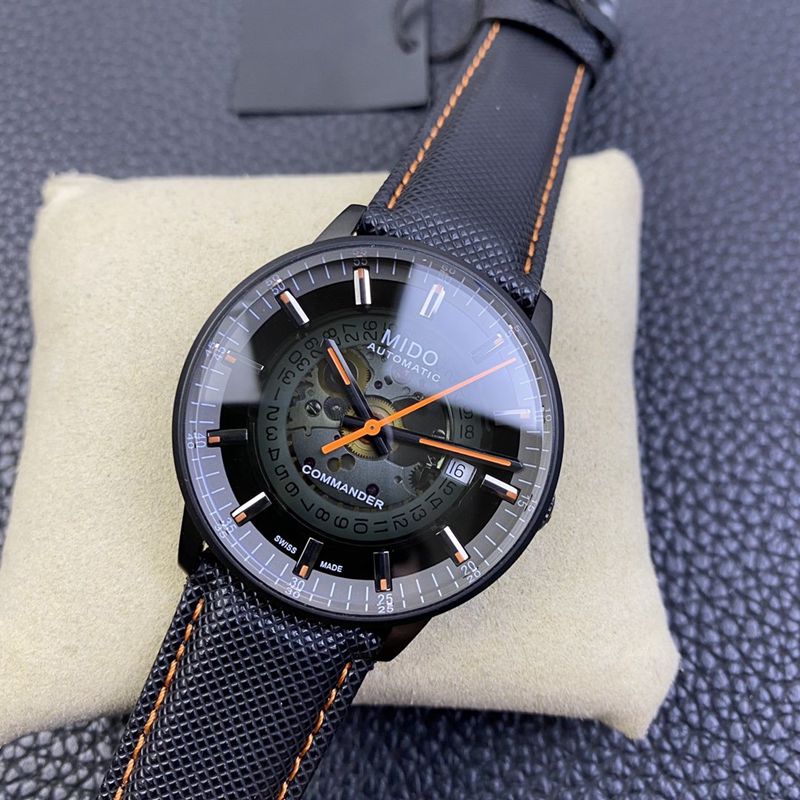 Mido high-quality collectible watches newly launch Commander Gradient Champs Elysees series gradient 80-hour watch front view
