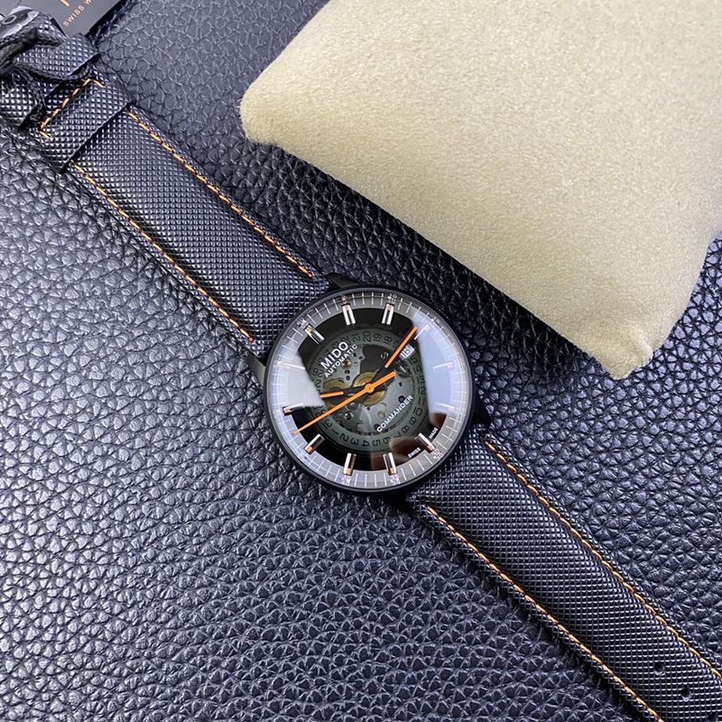 Mido high-quality collectible watches newly launch Commander Gradient Champs Elysees series gradient 80-hour watch front view