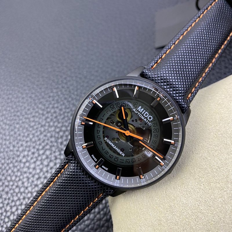 Mido high-quality collectible watches newly launch Commander Gradient Champs Elysees series gradient 80-hour watch front view