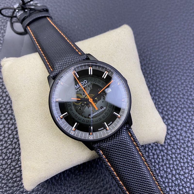 Mido high-quality collectible watches newly launch Commander Gradient Champs Elysees series gradient 80-hour watch front view