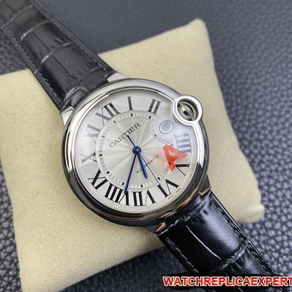 2020 new watch Cartier Blue Balloon V6 factory (V8 upgraded version) official warranty card instruction manual warranty leather strap model front view