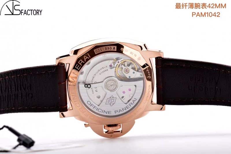 Paneraisuper watch Luminor Due small red gold 42MM watch movement picture