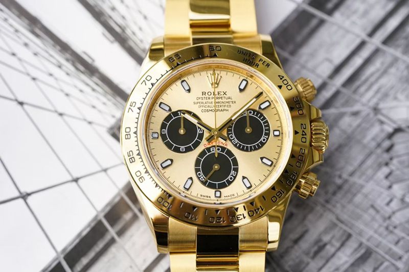 Rolexreplica watch Cosmograph Daytona all gold series watch front view