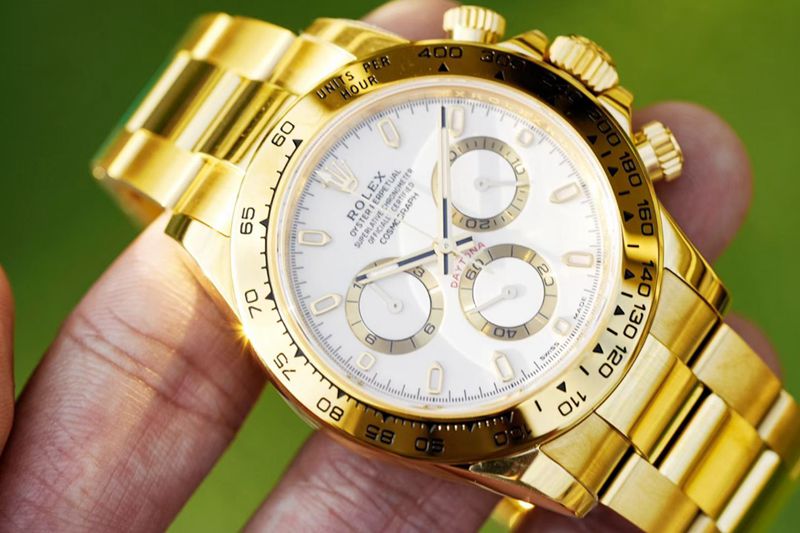 Rolexreplica watch Cosmograph Daytona all gold series watch front view