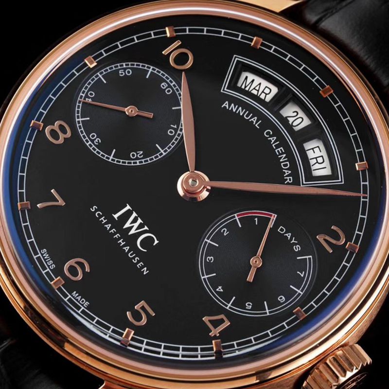 IWCIWCsuper watch Portuguese series annual calendar men's mechanical watch front view
