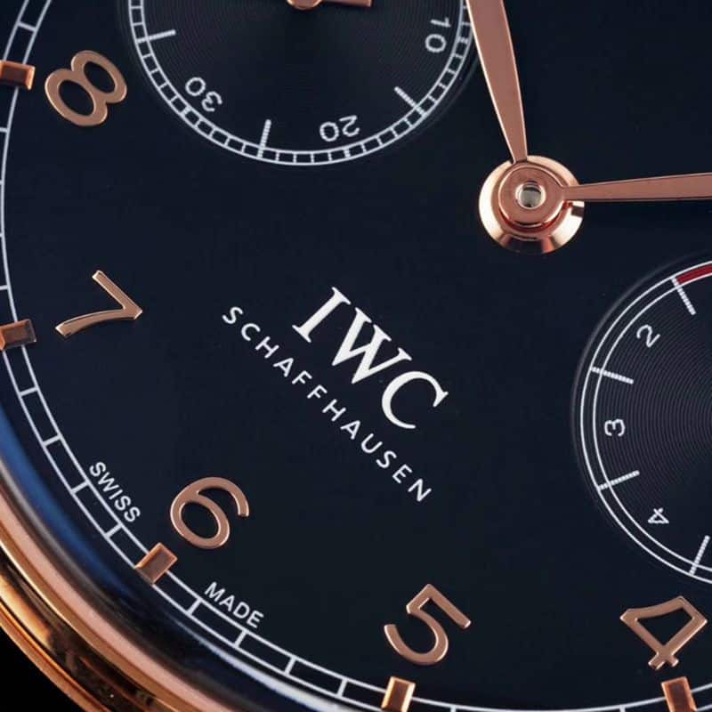 IWCIWCsuper watch Portuguese series annual calendar men's mechanical watch detail shots