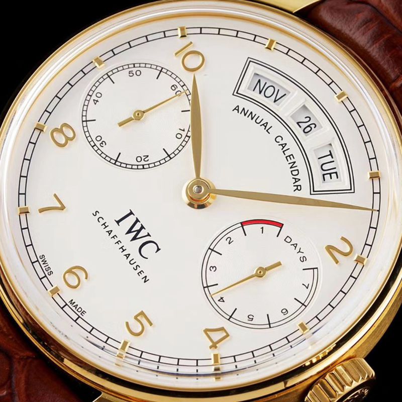 IWCIWCreplica watch Portuguese series annual calendar men's mechanical watch front view
