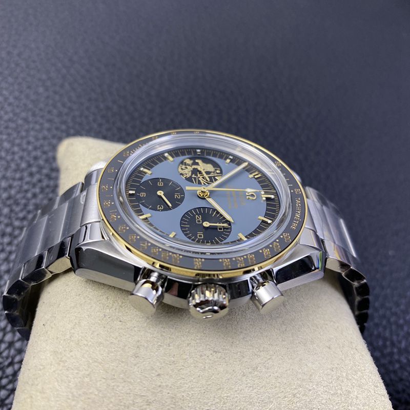 OM factory Omega watches Speedmaster Apollo 11 domineering men's mechanical watch side view