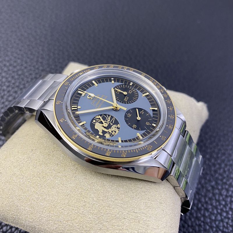 OM factory Omega watches Speedmaster Apollo 11 domineering men's mechanical watch side view