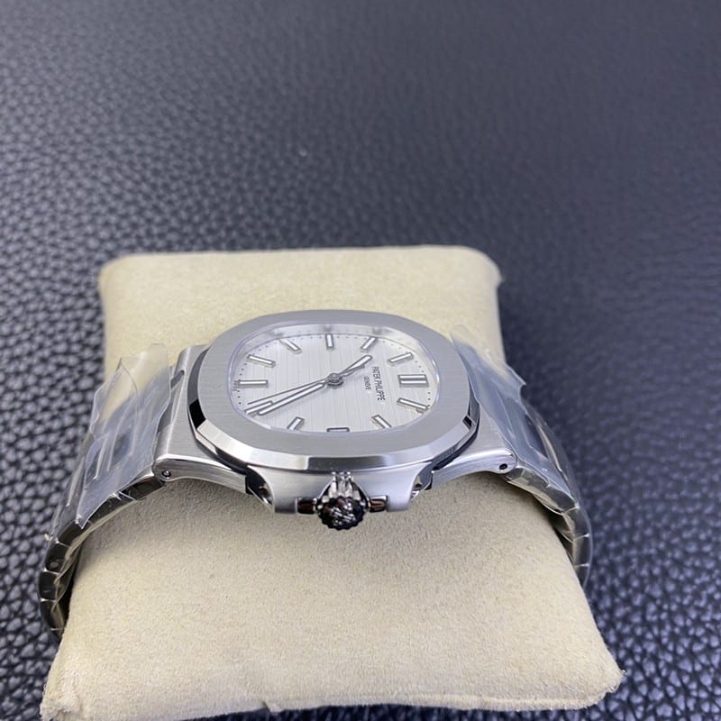 3K Factory Top Patek Philippe collectible watches Nautilus 324SC Ultra-thin Mechanical White Steel White Plate Side View