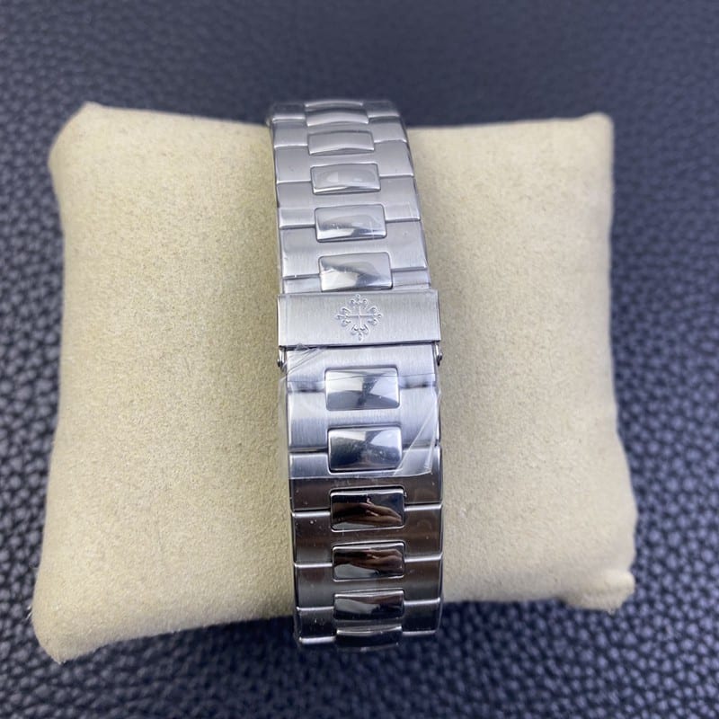 3K Factorytop-tierPatek Philippereplica watch Nautilus324SC ultra-thin mechanical white steel blue dialclasp picture