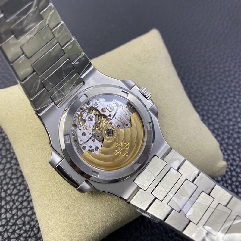 3K Factorytop-tierPatek Philippereplica watch Nautilus324SC ultra-thin mechanical white steel blue dialmovement picture