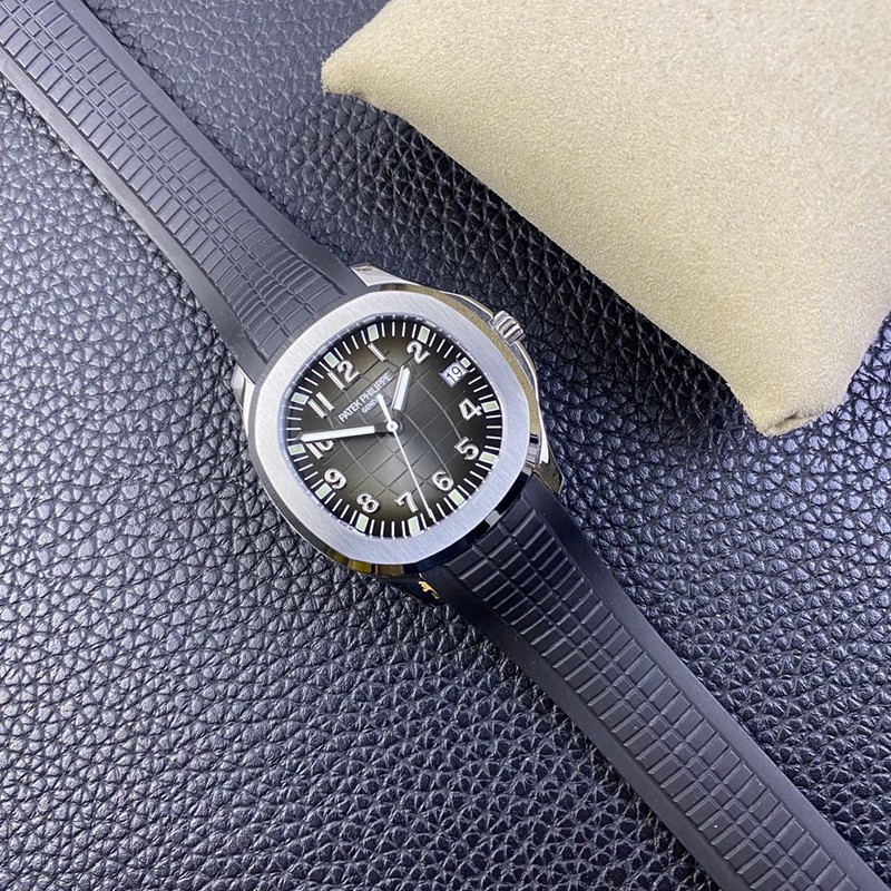 WY-3K Factorytop-tierPatek Philippe grenade watch ultra-thin 324SCmovement gray plate silicone bracelet front view