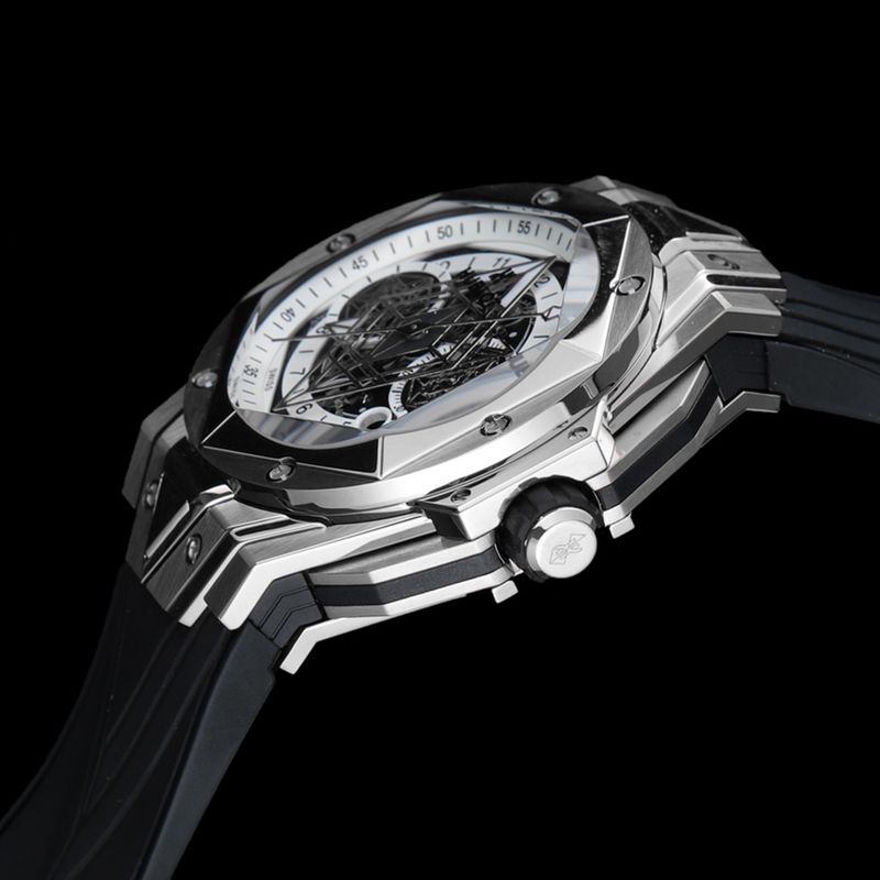 HublotHublotsuper watch new BigBangSangBleuII tattoo men's mechanical watch side view