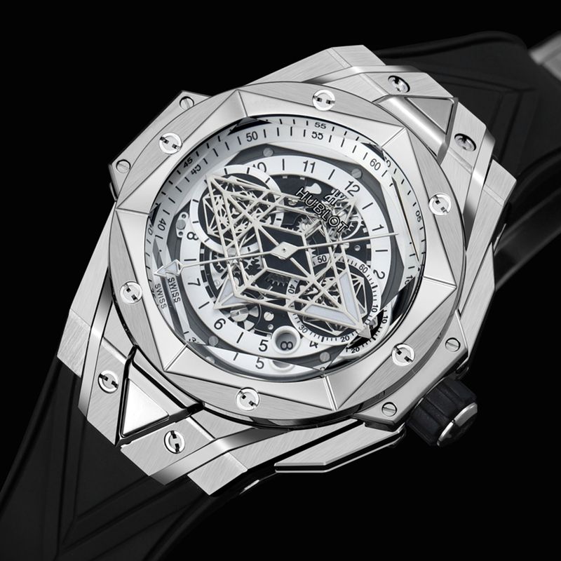 HublotHublotsuper watch new BigBangSangBleuII tattoo men's mechanical watch front view