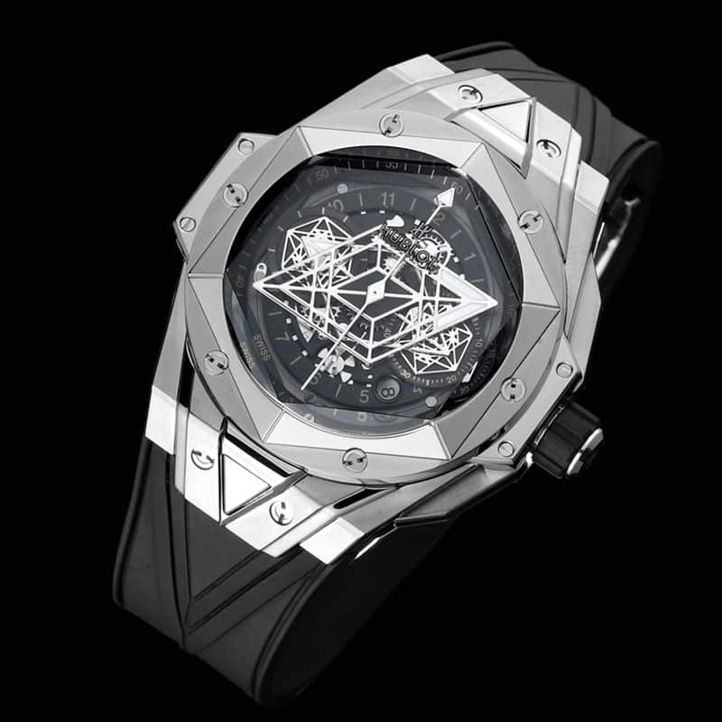HublotHublotsuper watch new BigBangSangBleuII tattoo men's mechanical watch front view