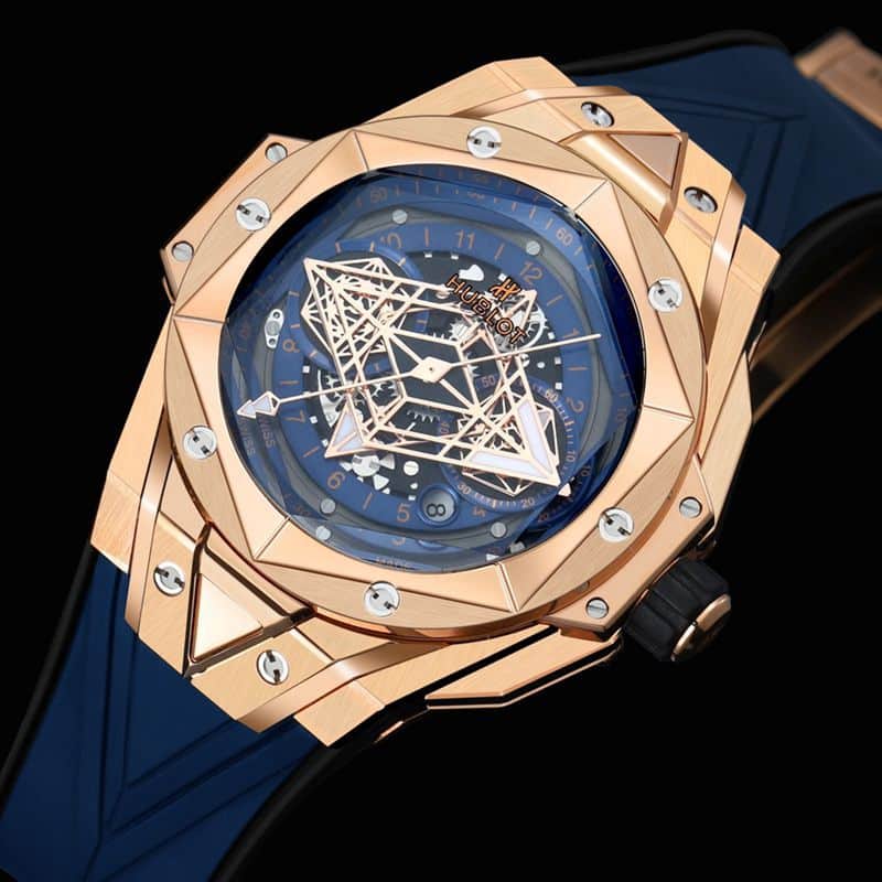 HublotHublothigh-quality watch new BigBangSangBleuII tattoo men's mechanical watch front view