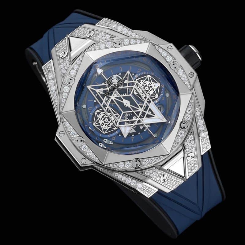 HublotHublotreplica watch new BigBangSangBleuII tattoo men's mechanical watch front view