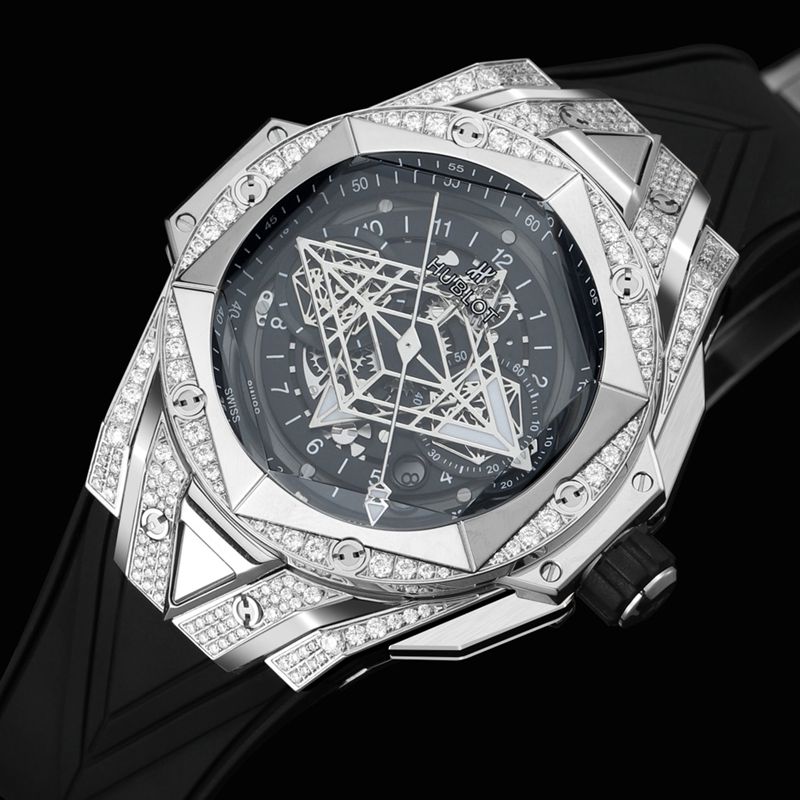 HublotHublotreplica watch new BigBangSangBleuII tattoo men's mechanical watch front view