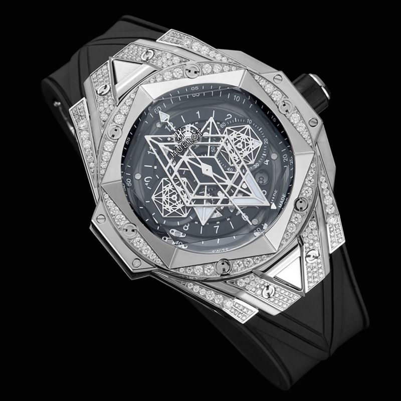 HublotHublotreplica watch new BigBangSangBleuII tattoo men's mechanical watch front view