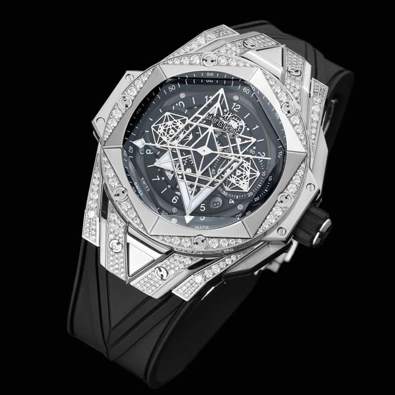 HublotHublotreplica watch new BigBangSangBleuII tattoo men's mechanical watch front view