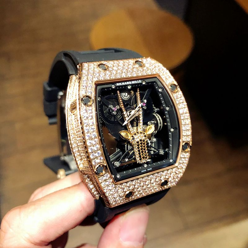 Richard Mille watch RichardMille Gypsophila series men's mechanical watch detail shots