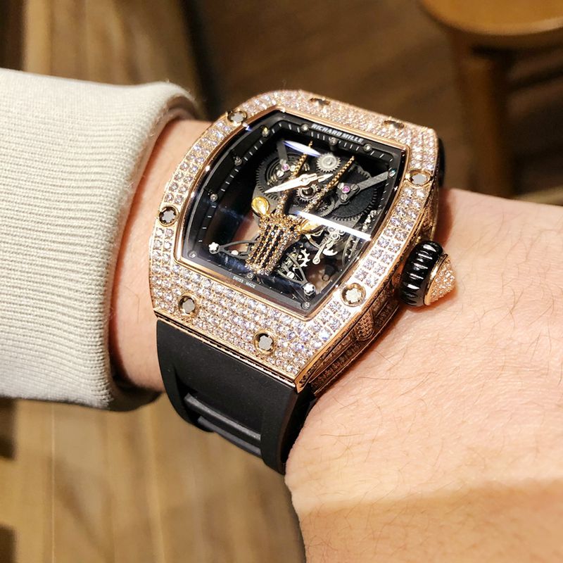Richard Mille watch RichardMille Gypsophila series men's mechanical watch detail shots