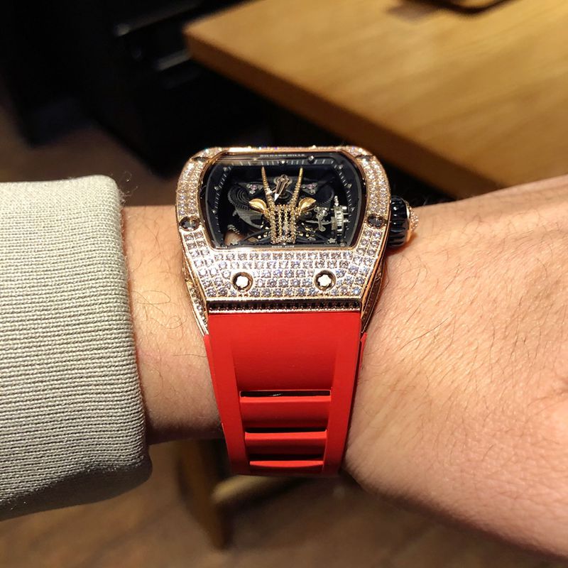Richard Mille watch RichardMille Gypsophila series men's mechanical watch detail shots