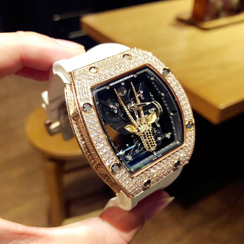Richard Mille high-quality watch RichardMille Gypsophila series men's mechanical watch detail shots
