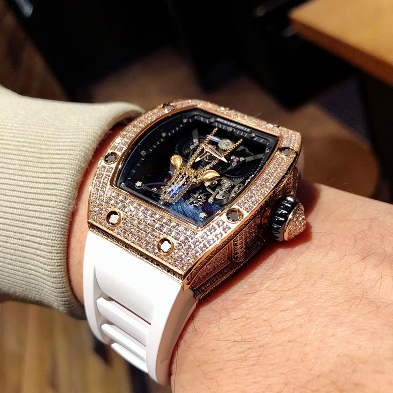 Richard Mille high-quality watch RichardMille Gypsophila series men's mechanical watch detail shots