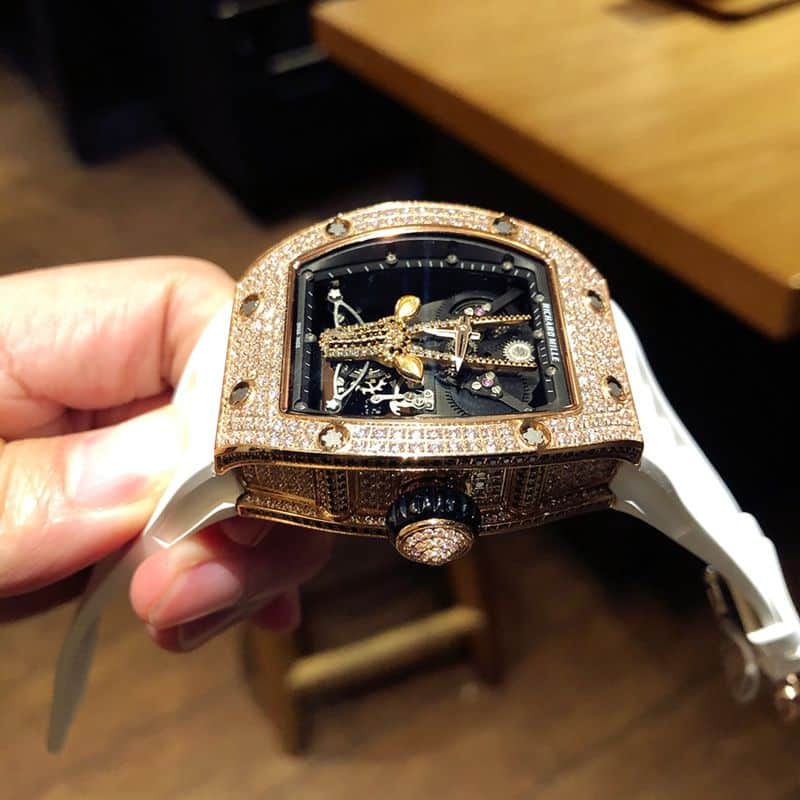 Richard Mille high-quality watch RichardMille Gypsophila series men's mechanical watch side view