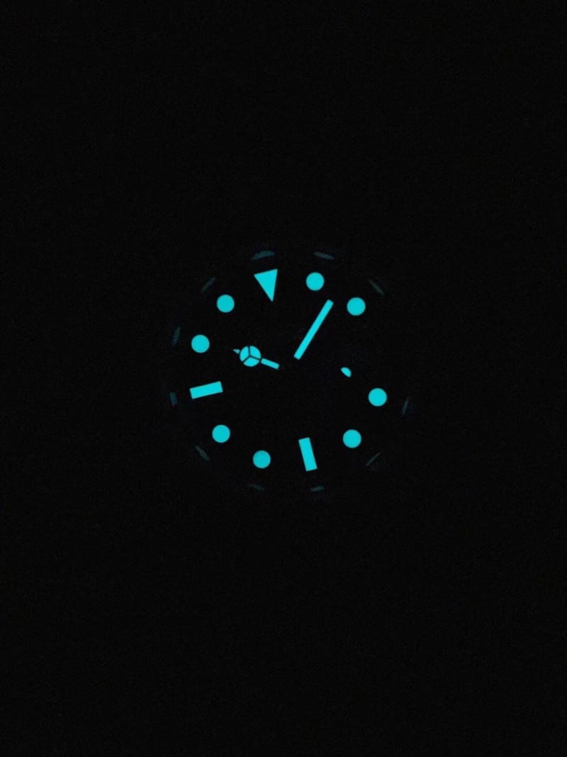 RolexreplicaBlack Submariner transparent watch 3135movement black surface lume picture