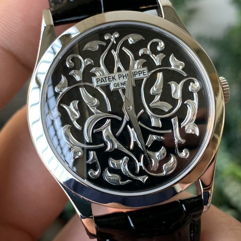 Patek Philippereplica watch 5088 series engraved men's mechanical watch front view