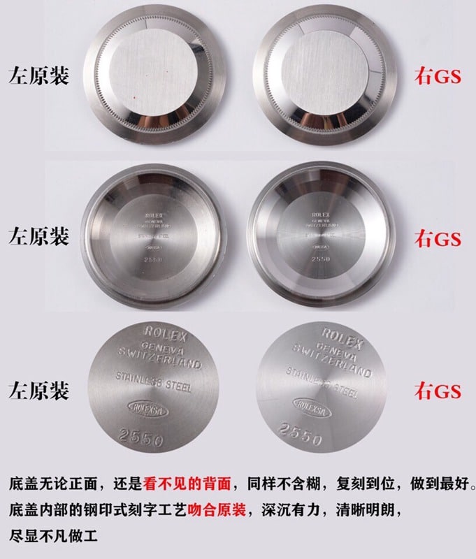 GSRolexreplica watch Oyster Perpetual 41mm genuine and fake comparison review bottom cover picture