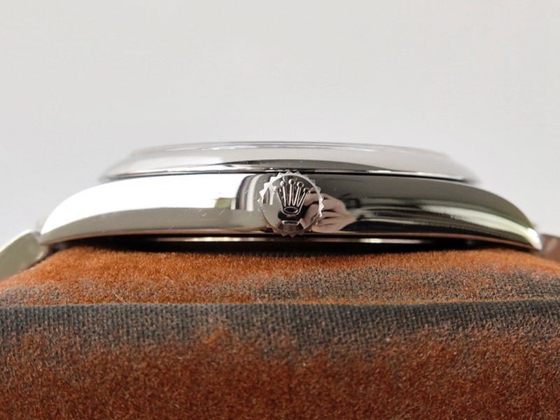 GS factory Rolextop-tier watch Oyster Perpetual Pokémon 41mm silver dial gold needle side view