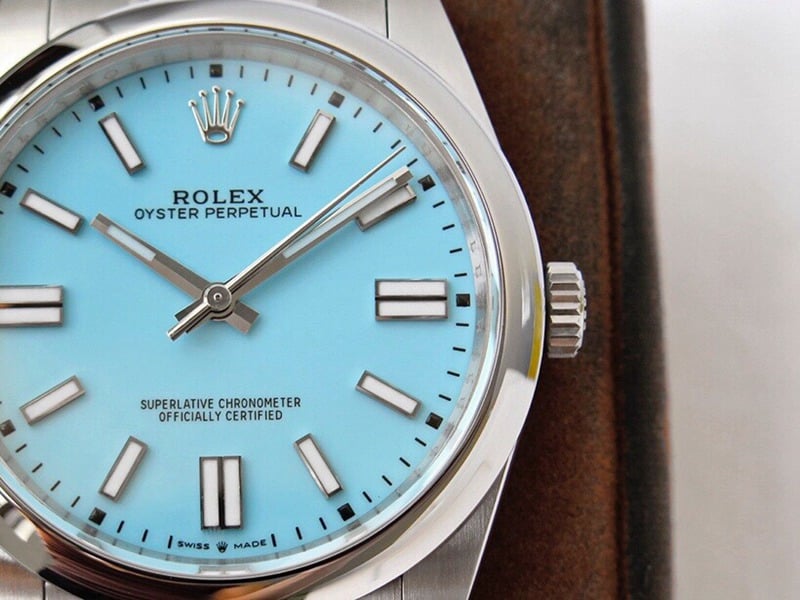 GS factory Rolextop-tier watch Oyster Perpetual Pokémon 41mm light blue dialdetail shots