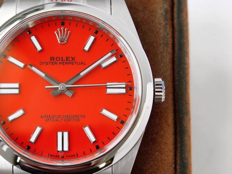 GS factory Rolextop-tier watch Oyster Perpetual Pokémon 41mm red dialdetail shots
