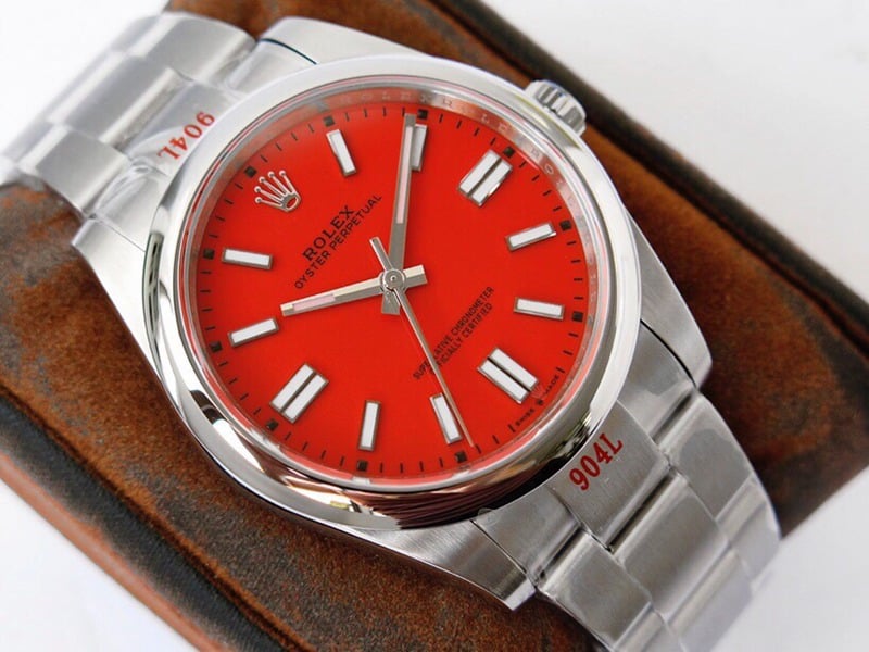 GS factory Rolextop-tier watch Oyster Perpetual Pokémon 41mm red dial front view