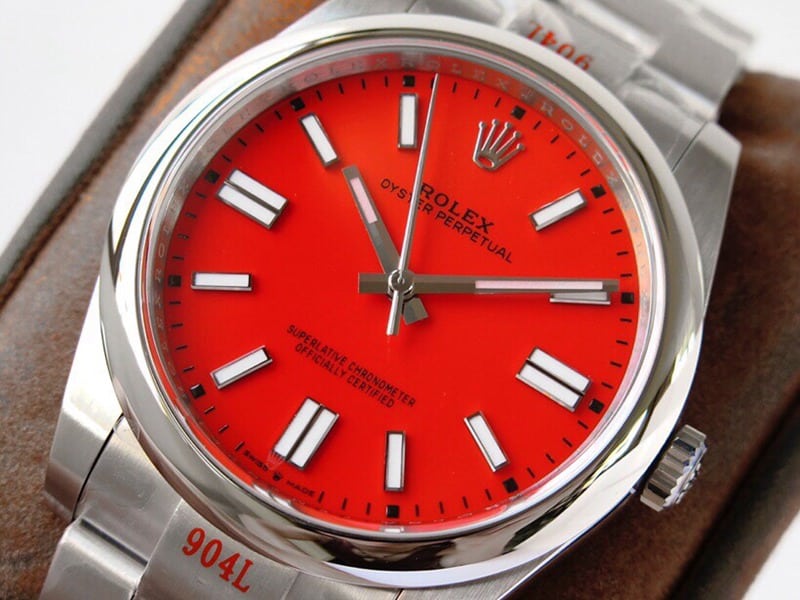 GS factory Rolextop-tier watch Oyster Perpetual Pokémon 41mm red dial front view