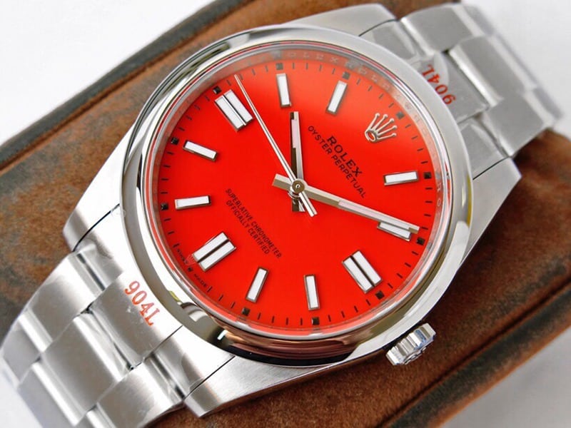 GS factory Rolextop-tier watch Oyster Perpetual Pokémon 41mm red dial front view
