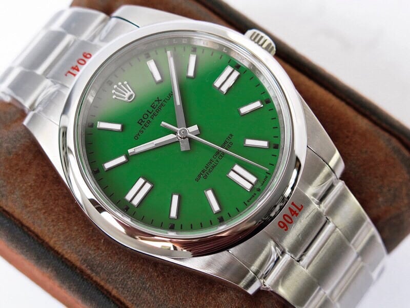 GS factory Rolextop-tier watch Oyster Perpetual Pokémon 41mm green dial front view