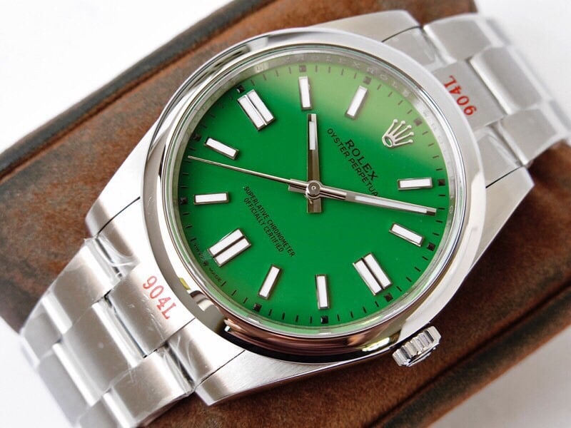 GS factory Rolextop-tier watch Oyster Perpetual Pokémon 41mm green dial front view